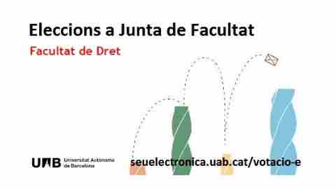 Cartell de les eleccions a la junta de la facultat de dret